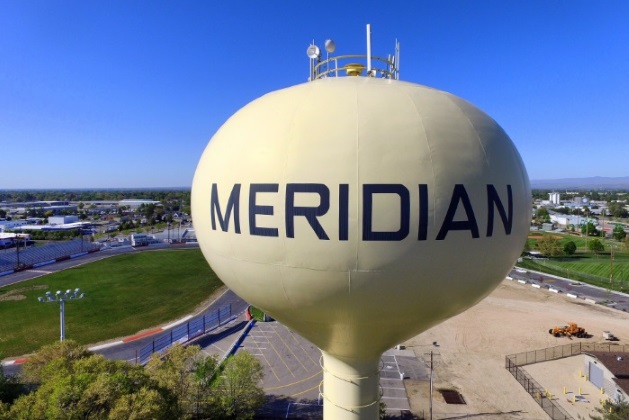 iconic Meridian water tower