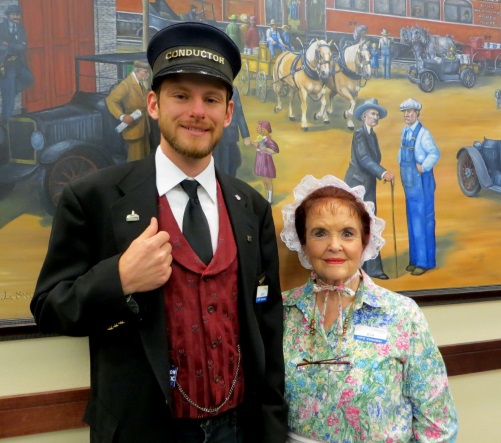 history presenters dressed in historical clothing