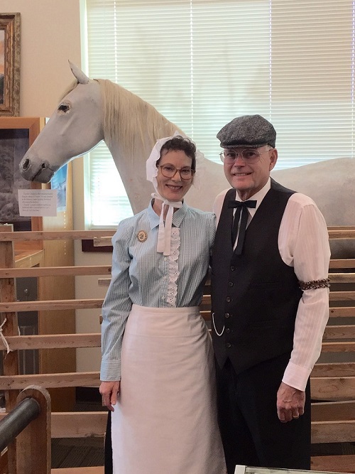 history presenters dressed in historical clothing