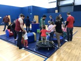 Kids doing gymnastics