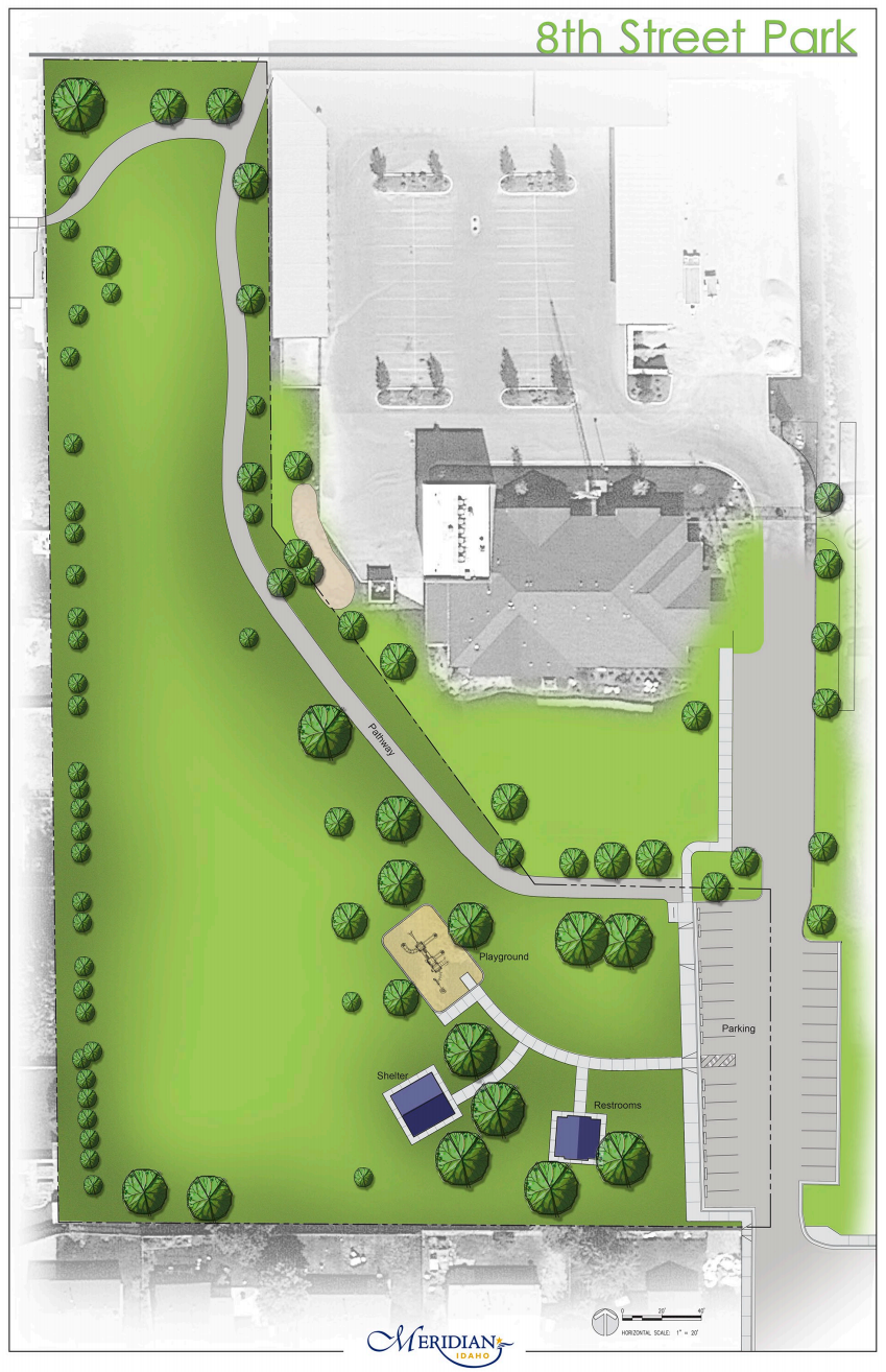 drawing of 8th Street park