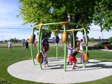 electronic play equipment at Centennial Park