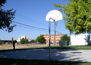 half-court Basketball court at Centennial Park