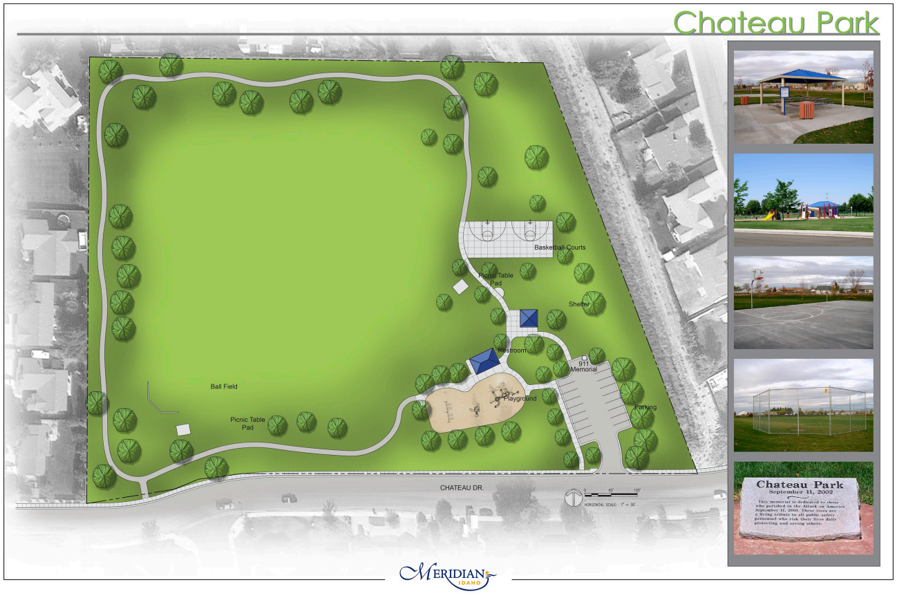 drawing of Chateau park