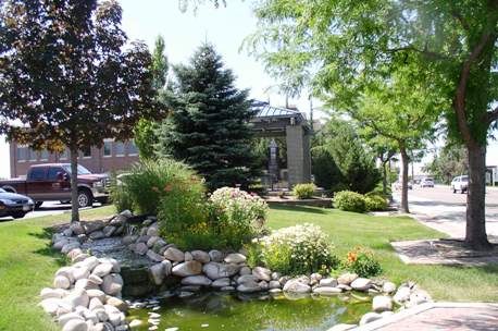 water feature at Cox Monument