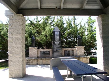 picnic shelter at Cox Monument
