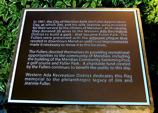 Donation Plaque at Fuller Park