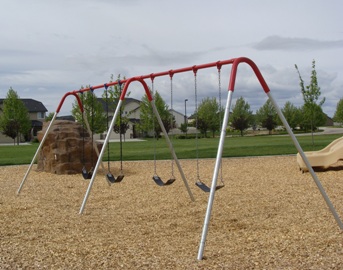 swingsets at Heroes Park