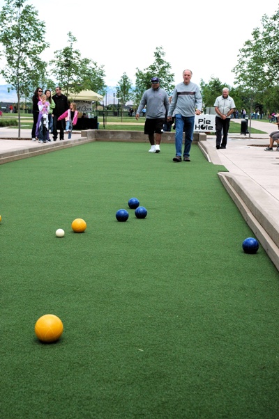 bocce ball court at Julius M. Kleiner Memorial Park