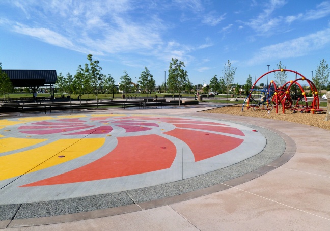 splash pad at Julius M. Kleiner Memorial Park