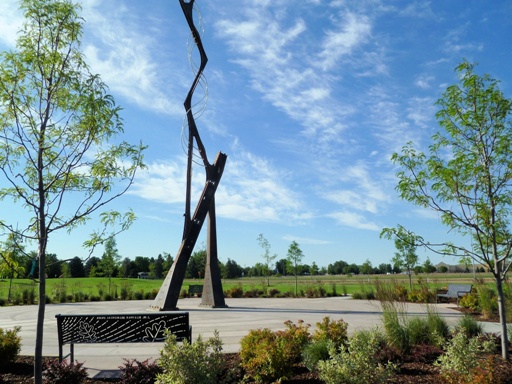 labyrinth sculpture at Julius M. Kleiner Memorial Park