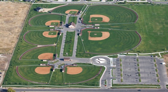 Baseball/softball fields  at Settler's Park