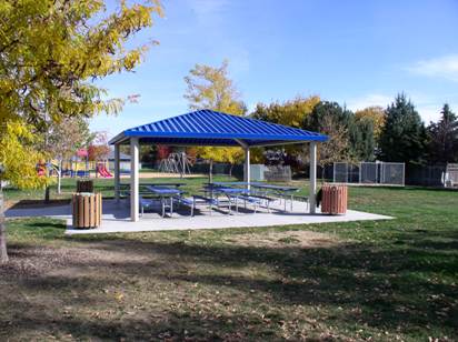 small shelter at Tully Park
