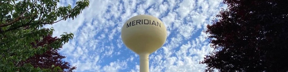 meridian skyline featuring water tower